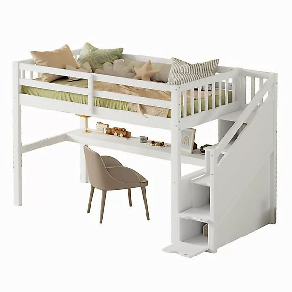 Rutaqian Hochbett 90/140x 200 Kinderhochbett, mit Stauraumschubladen (1-St) günstig online kaufen