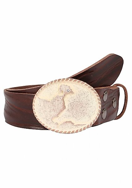 Rettungsring Gürtel Ledergürtel Schließe "Burg Rosé Mit Swarovski-Kristall günstig online kaufen