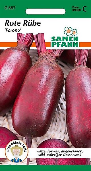 SAMEN PFANN Gemüsesamen Rote Rübe, Forono - Rote Beete Bete Saatgut Samen, günstig online kaufen