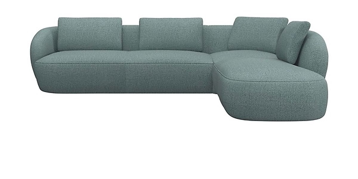 FLEXLUX Ecksofa »Torino, rund, L-Form, Sofa-Ecke mit Ottomane«, Modernes, o günstig online kaufen