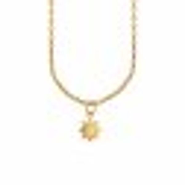 Anhänger mit Kette 925 Sterling Silber gelb vergoldet Sonne günstig online kaufen