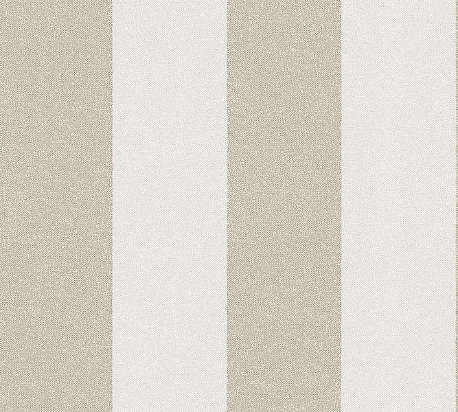 Bricoflor Streifentapete in Beige Tapete mit Blockstreifen Ideal fürs Wohnz günstig online kaufen
