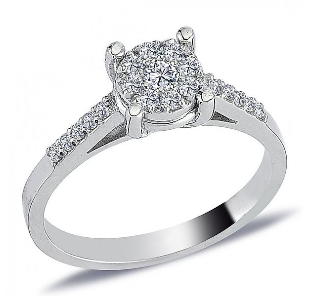 EinStein Diamant Diamantring Diamant Solitär Ring mit 1 Carat Effekt 8 Kara günstig online kaufen