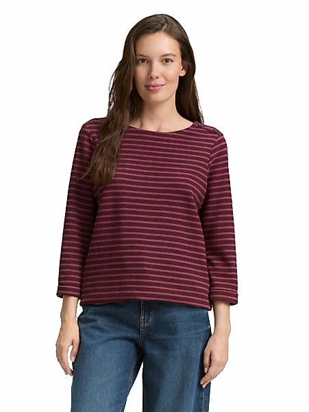 TOM TAILOR Langarmshirt "Loose" mit Knöpfen an der Schulter günstig online kaufen