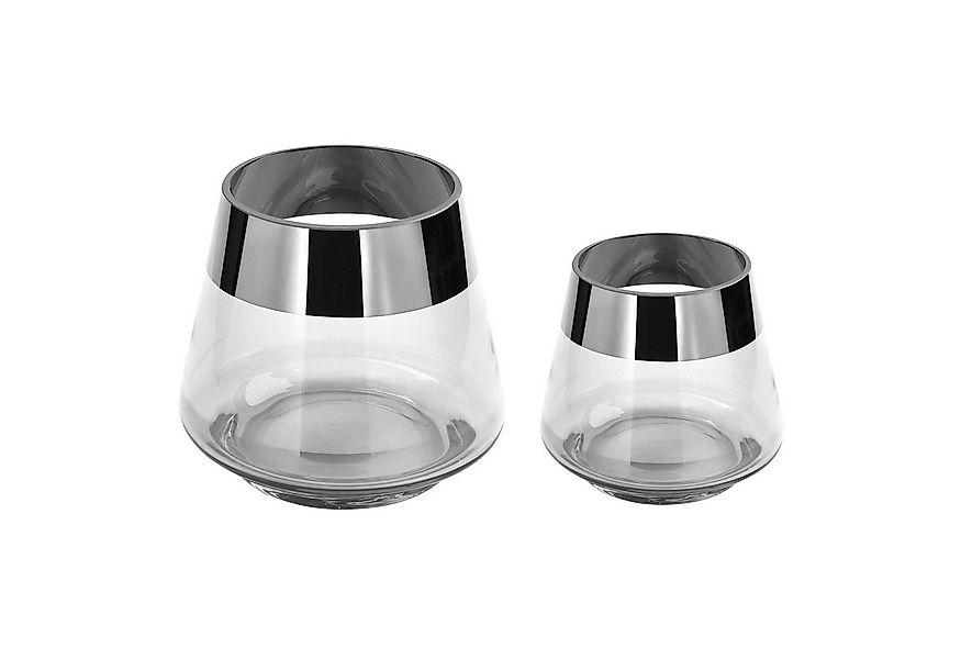 Fink Teelichthalter JONA - 2er Set Teelichthalter aus Glas in Transparent/S günstig online kaufen