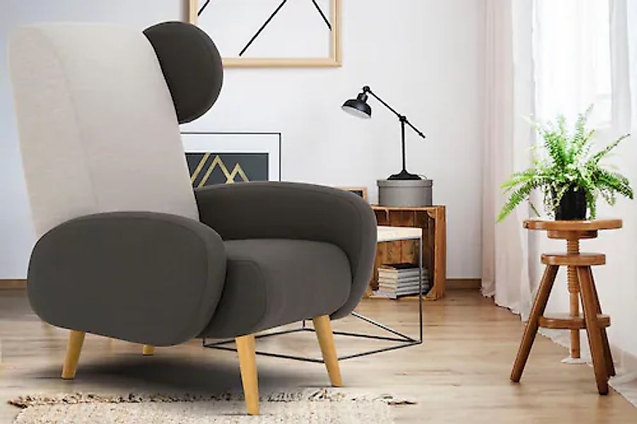 Home affaire Sessel »Gox Ohrensessel«, in außergewöhnlicher stylischer Opti günstig online kaufen