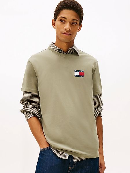 Tommy Jeans T-Shirt "TJM SLIM FIT ESSENTIAL FLAG" Mit Rundhalsausschnitt günstig online kaufen