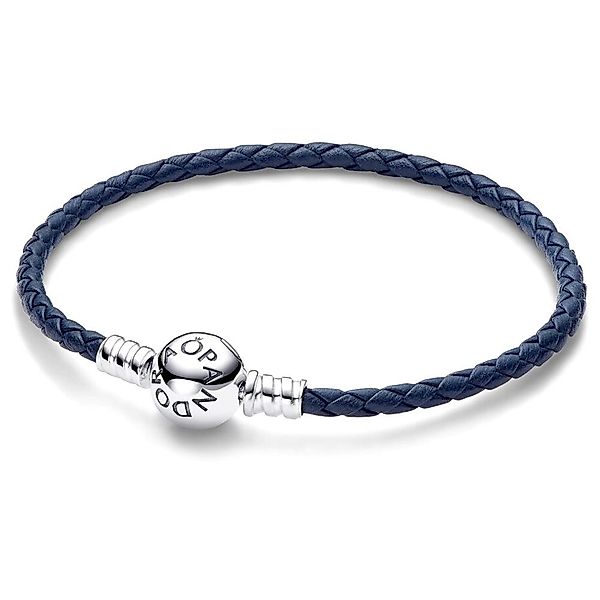 Pandora Silberarmband Leder Dunkelblau günstig online kaufen