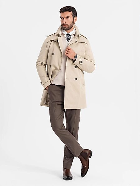 OMBRE Trenchcoat Eleganter Herren Trenchcoat SLIM günstig online kaufen