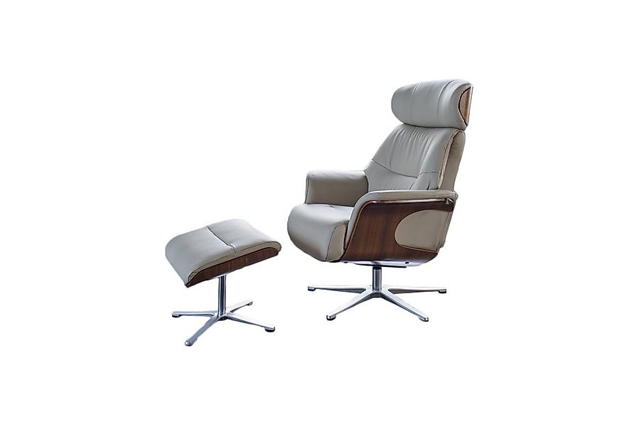 KAWOLA Relaxsessel TOSAR Leder grau - Entspannung pur - Komfort Sessel, Dre günstig online kaufen