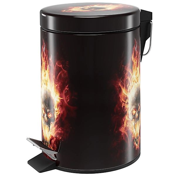 SANILO Kosmetikeimer Totenkopf in Flammen günstig online kaufen