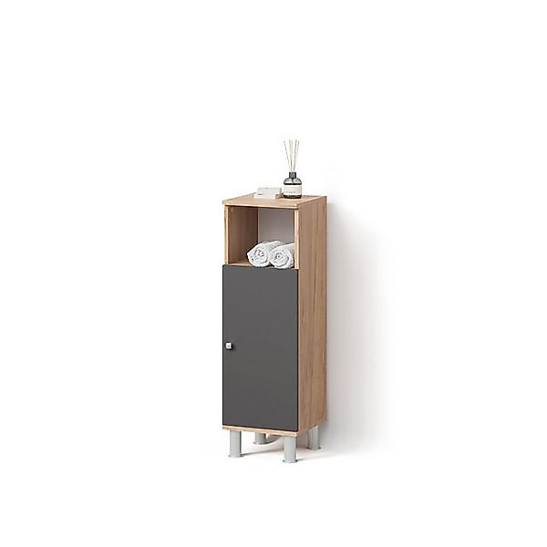 Livinity® Midischrank Fucino, Eiche/Anthrazit, 30 x 95 cm günstig online kaufen