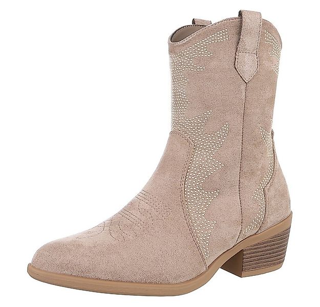 Ital-Design Damen Cowboyboots Western Westernstiefelette (88817500) Blockab günstig online kaufen