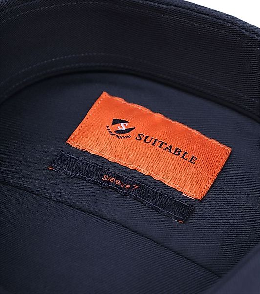 Suitable Hemd Extra Lange Ärmel Twill Navy - Größe 44 günstig online kaufen