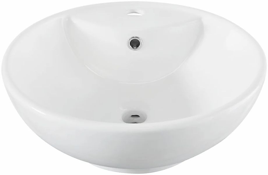 welltime Aufsatzwaschbecken "Milano", mit Überlauf, rund, Breite 46 cm günstig online kaufen