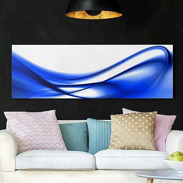 Leinwandbild Abstrakt - Panorama Blue Touch günstig online kaufen