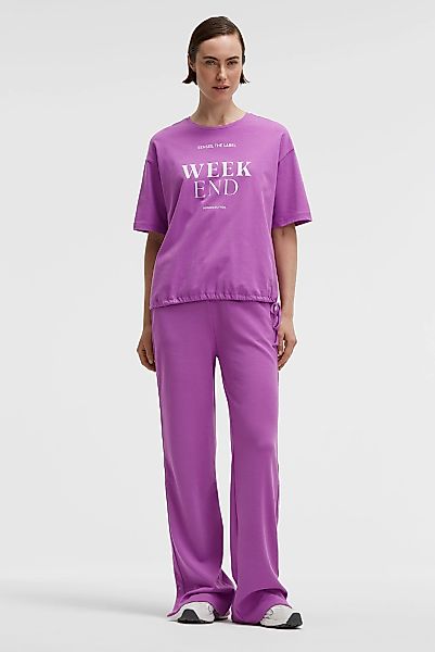 SENSES.THE LABEL Rundhalsshirt mit Bindeband am Saum günstig online kaufen