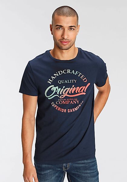 AJC T-Shirt kurzärmelig, schmaler Schnitt, bedruckt oder unifarben günstig online kaufen