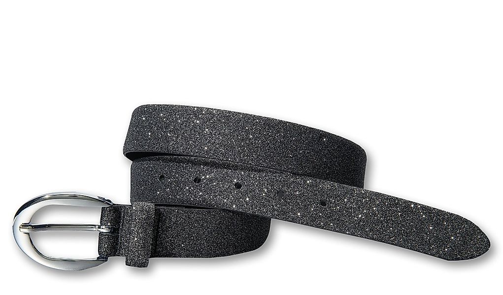 Silbergift Ledergürtel "Ledergürtel mit reflektierenden Glanzpartikeln" günstig online kaufen