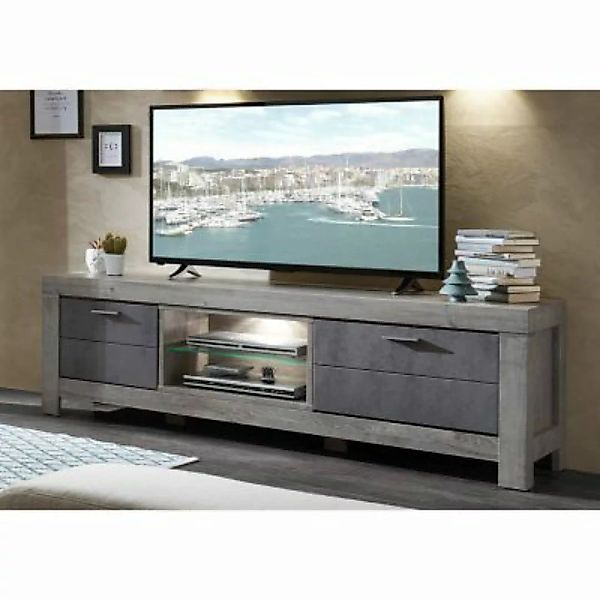 Lomadox TV Lowboard Fernsehtisch 180cm GRONAU-55 in Betonoxid mit Haveleich günstig online kaufen