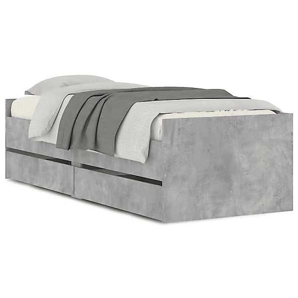 vidaXL Bett mit Schubladen Betongrau 75x190 cm1945134 günstig online kaufen