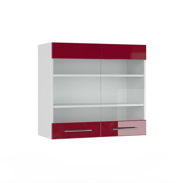 Vicco Glashängeschrank Fame-Line, Bordeaux Hochglanz/Weiß, 80 günstig online kaufen