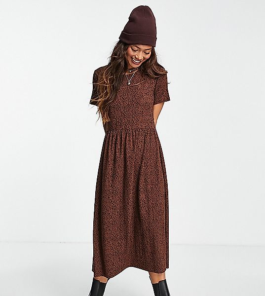Wednesday's Girl – Midi-Hängerkleid mit unterschiedlichen Punkten bedruckt- günstig online kaufen
