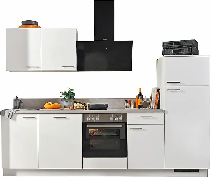 KOCHSTATION Küche vormontiert, wahlweise mit E-Geräten, Stellbreite 280 cm günstig online kaufen