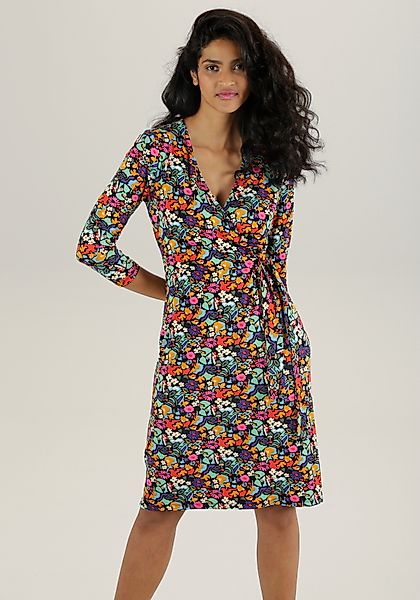 Aniston SELECTED Jerseykleid mit fröhlichem Blumendruck günstig online kaufen