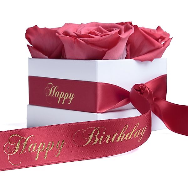 Kunstblume Infinity Rosen Rosenbox Happy Birthday Geburtstag Geschenk für F günstig online kaufen