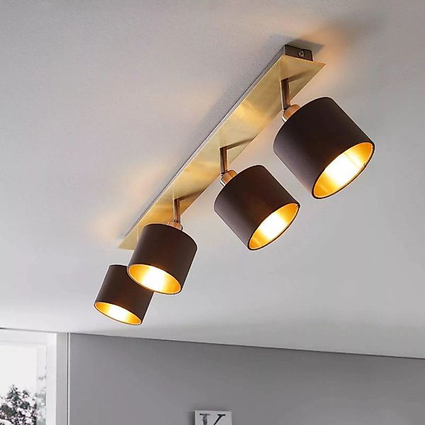 Deckenlampe Valbiano Cappuccino/Gold 4fl. günstig online kaufen