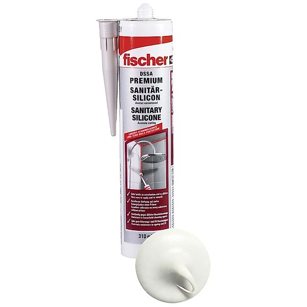 Fischer Deutschl. Sanitärsilicon weiss DSSA W - 53101 günstig online kaufen