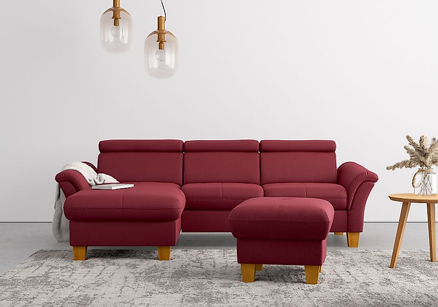 Home affaire "Lindgren L-Form" wahlweise mit Bett mit klappbaren Rollen, Ka günstig online kaufen