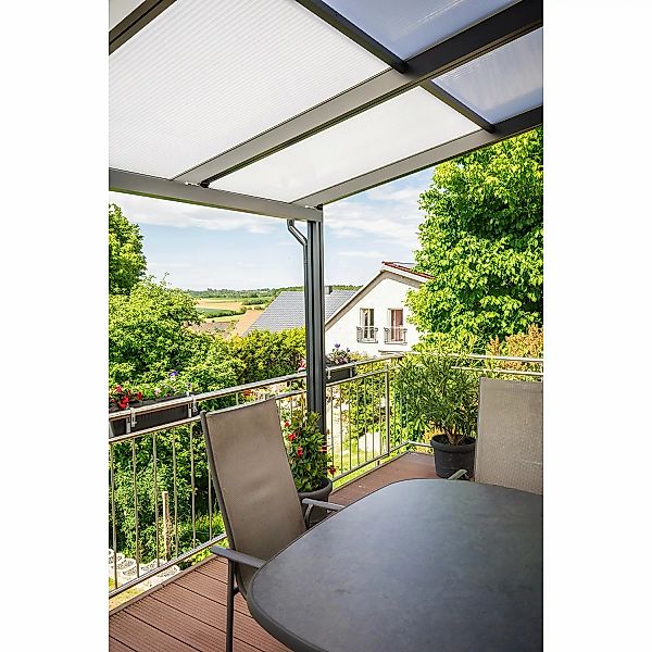 Gutta Terrassendach Prem. Anthrazit Stegpl PC Streifen Weiß 9.135 mm x 4.06 günstig online kaufen