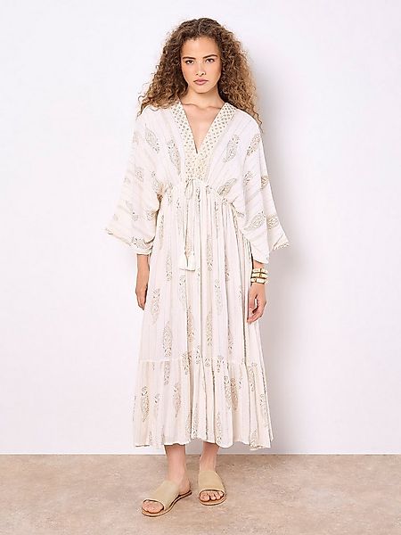 Apricot Maxikleid Paisleykleid mit Goldschimmer günstig online kaufen