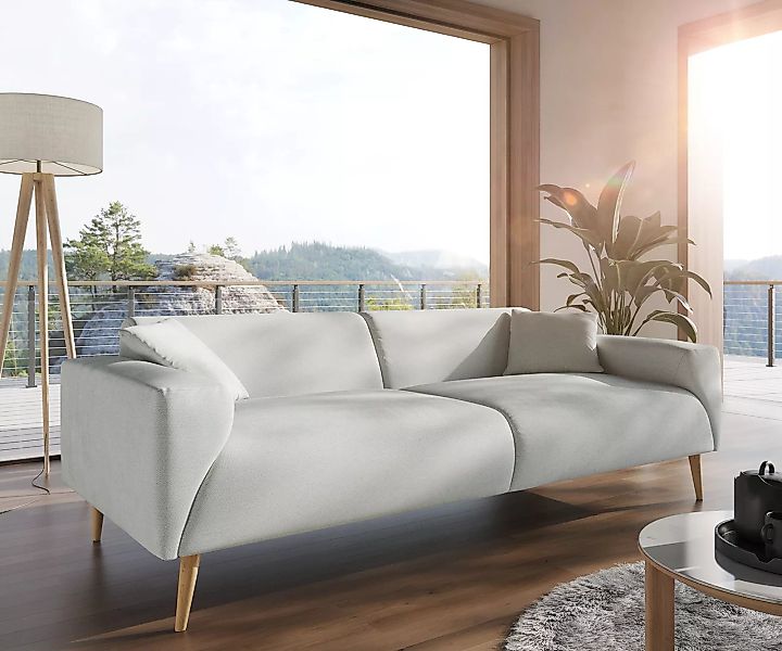 Sofa Svea Flachgewebe Mint 220x90 cm 3-Sitzer günstig online kaufen