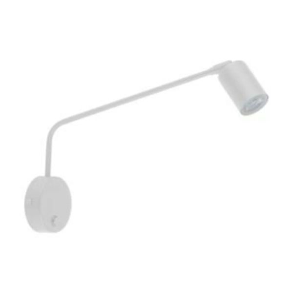 Wandlampe Weiß verstellbar Metall GU10 mit Schalter günstig online kaufen