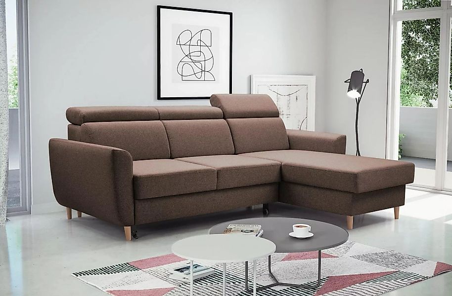 Beautysofa Ecksofa Modern Ecksofa GUSTAW Sofa Couch mit Schlaffunktion univ günstig online kaufen