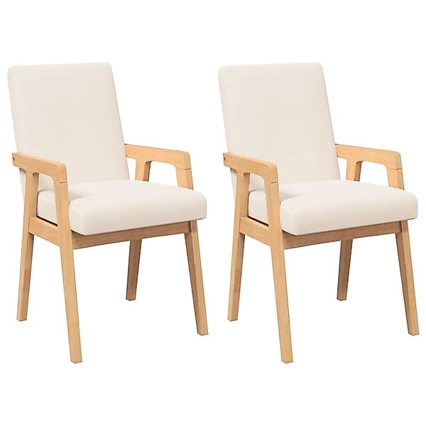 vidaXL Esszimmerstühle mit Kissen 2 Stk Massivholz Gummibaum 4102483 günstig online kaufen
