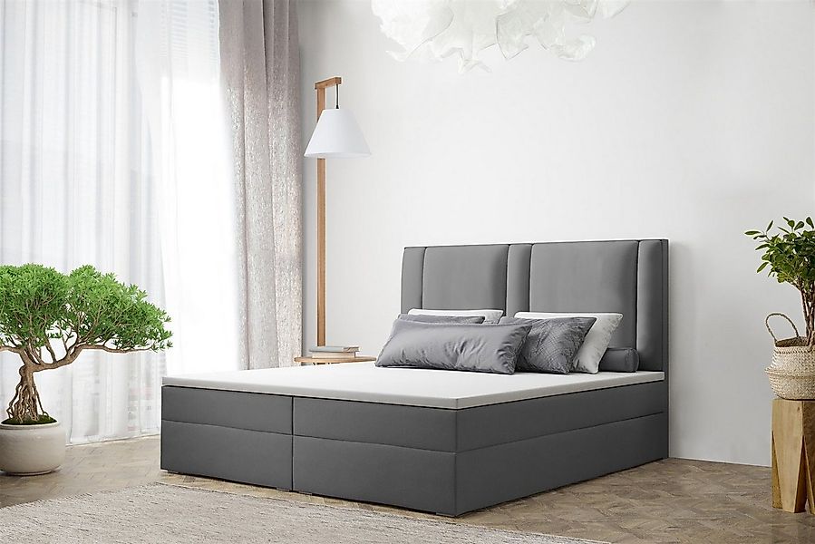 Fun Möbel Boxspringbett Boxspringbett Schlafzimmerbett CANDELA Kunstleder M günstig online kaufen
