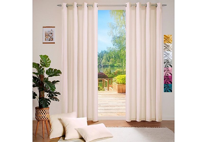 heimtexland Vorhang Dekoschal Baumwolle Vorhang Deko Gardine Ösenschal (1 S günstig online kaufen