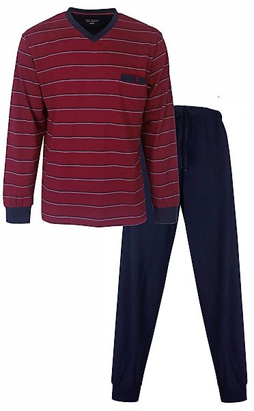 Paul Hopkins Schlafanzug Modischer Herren Pyjama lang mit Bündchen (2 tlg) günstig online kaufen