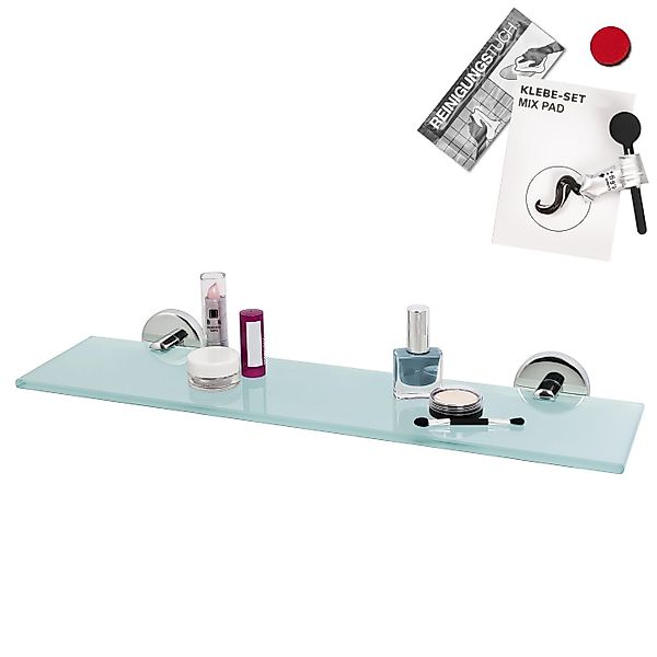 bremermann Wandregal Bad-Serie LUCENTE - inkl. Klebeset, aus Glas und Edels günstig online kaufen