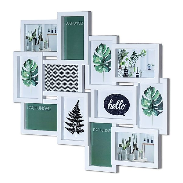 Levandeo® Bilderrahmen Collage, Bilderrahmen weiß 12 günstig online kaufen