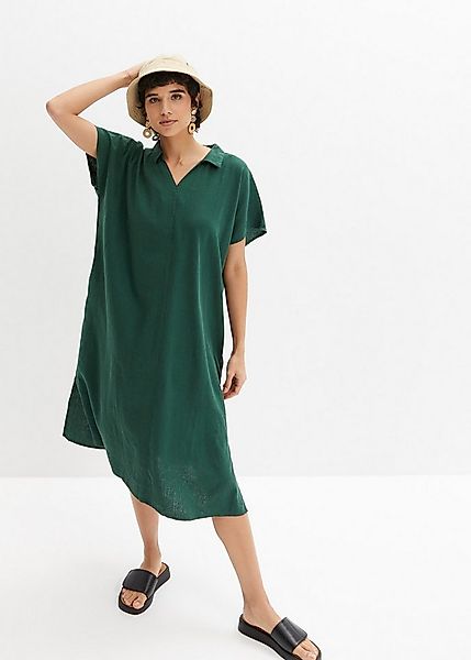 bonprix Tunikakleid Kaftan-Kleid aus leichtem Leinen-Viskose-Mix günstig online kaufen