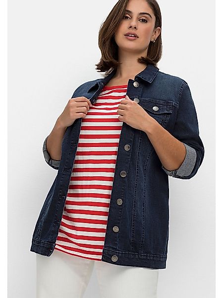 Sheego Jeansjacke Große Größen in längerer, günstig online kaufen