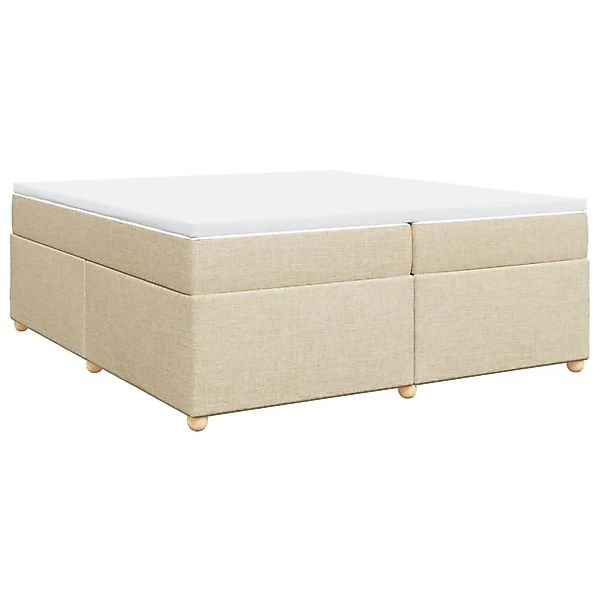 vidaXL Boxspringbett mit Matratze Creme 200x200 cm Stoff 3285406 günstig online kaufen