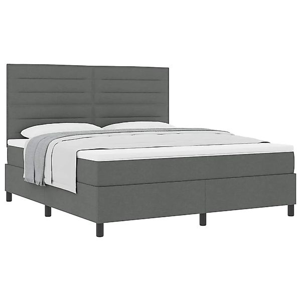 vidaXL Boxspringbett mit Matratze Dunkelgrau 180 x 200 cm Stoff 3339330 günstig online kaufen