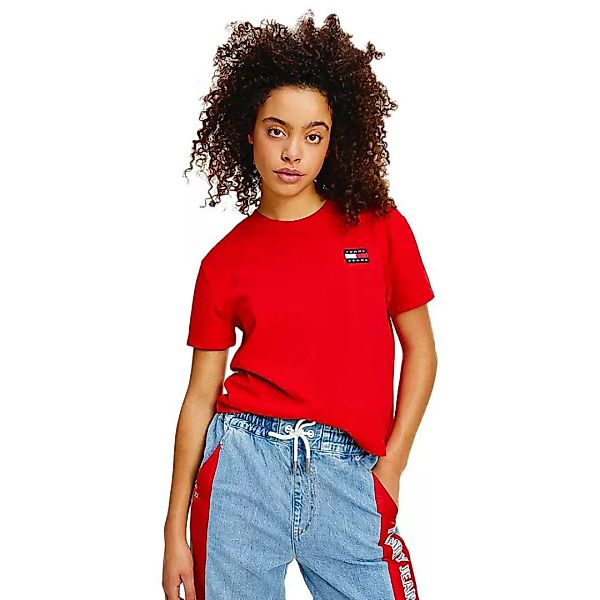 Tommy Jeans Badge Kurzärmeliges T-shirt XS Deep Crimson günstig online kaufen