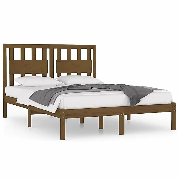 vidaXL Massivholzbett Honigbraun Kiefer 200x200 cm1118275 günstig online kaufen